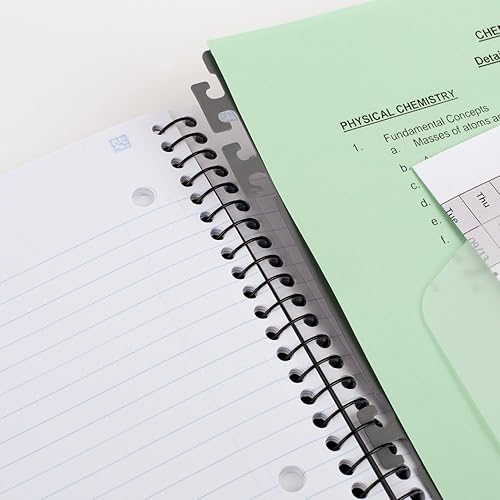 Miniatura 3 de Five Star Advance 820112 - Cuadernos en espiral + aplicación de estudio, 2 unidades, 1 materia, papel rayado universitario, 11 x 8-12 pulgadas, 100