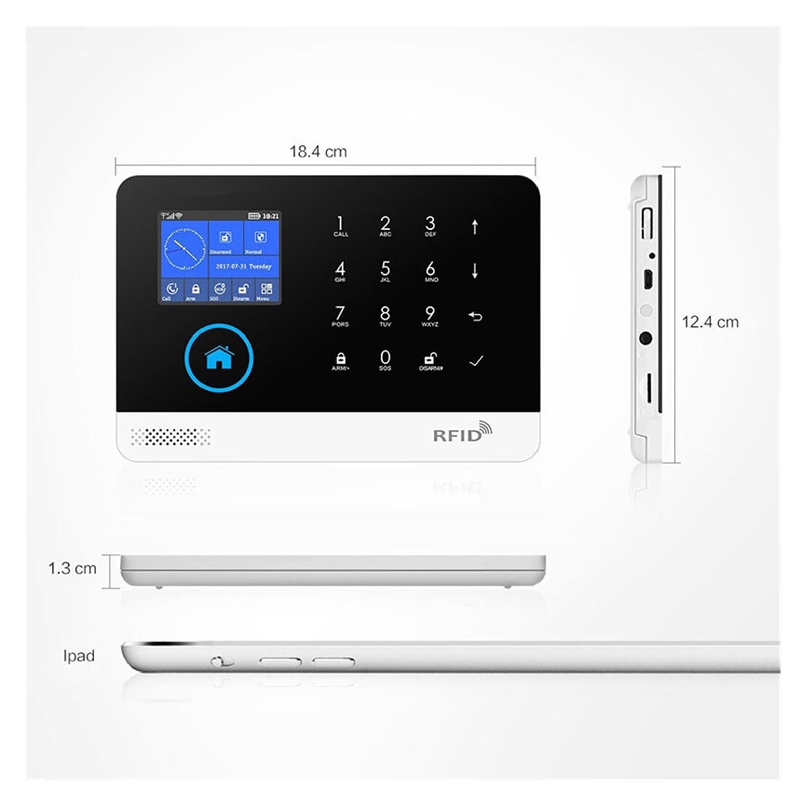 Sistema de Alarma para Casa, Inalámbrico de alarma de seguridad for el hogar GSM alarma intercomunicador aplicación remota Control marcación automática for antirrobo,para el hogar