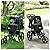 VIAGDO Luxury Dog Stroller Jogger for Small Medium Dogs & Cats, No-Zip Pet Stroller Foldable 3-Wheel Cats Stroller with Suspension System/Link Brake/One-Hand Fold, Max. Loading 55 LBS (Black)