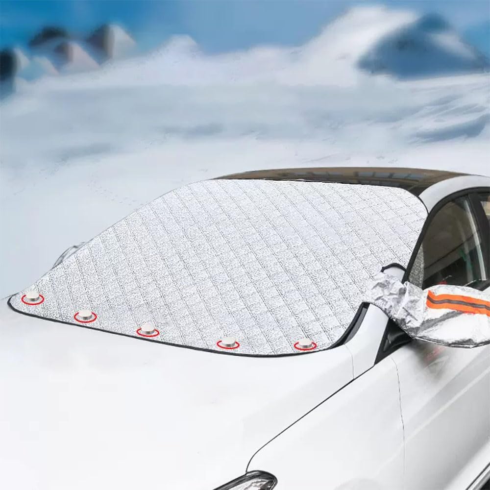 Auto-buitenhoezen Voor Van SUV Auto Windscherm Covers Universele Winter Sneeuw Vorst Ice Shield Venster Buiten Bescherming Voorruit Cover Pluche Liner Waterdichte autohoes