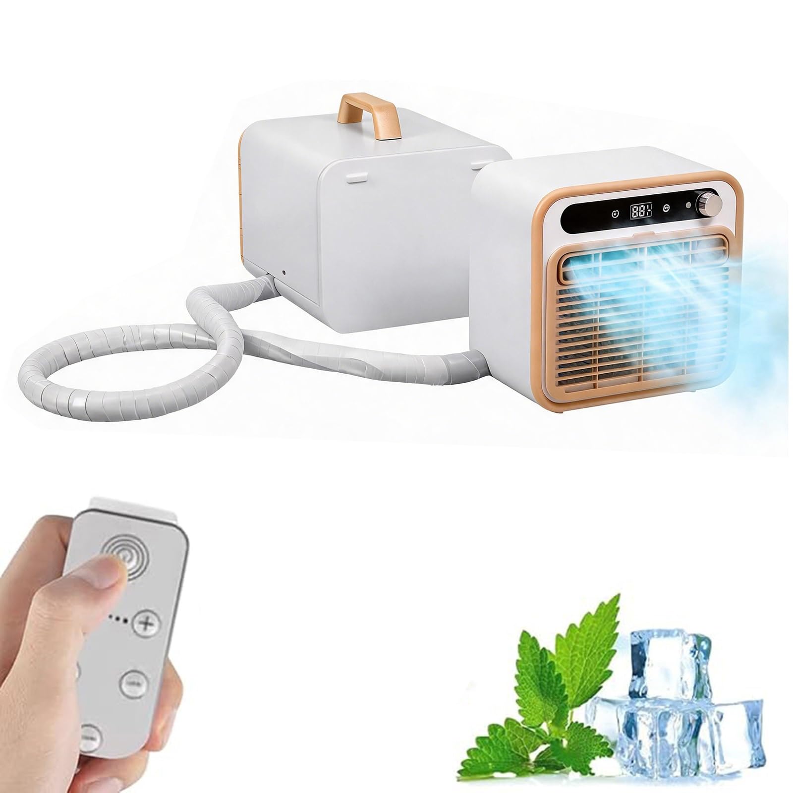 Air Conditioner Wall Split,1300W Mini Split Air Conditioner Coole With Remote Control, 12H Timer, 130m³/h Airflow, Lightweight Air Cooler for Home
