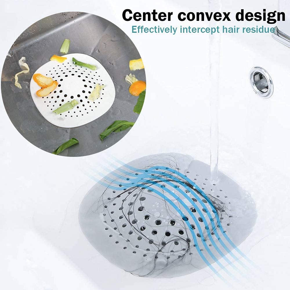 Filtro Per Scarico Doccia, 2 Pezzi In Silicone Per La Raccolta Dei Capelli Coperture Per Scarico Doccia Facili Da Installare E Pulire Per Lo Scarico Del Bagno 84721995