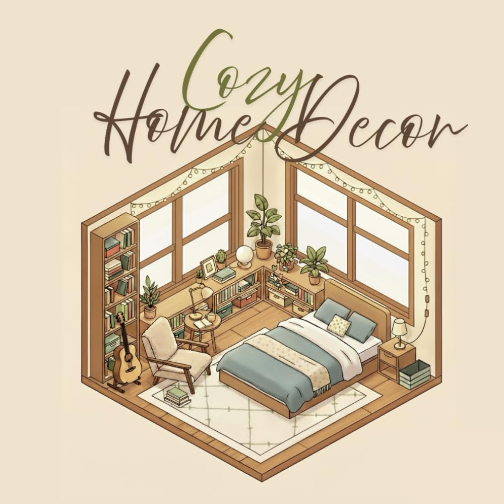 COZY HOME DECOR: 40 Detailed Isometric Interiors for Stress Relief and Mindful Coloring