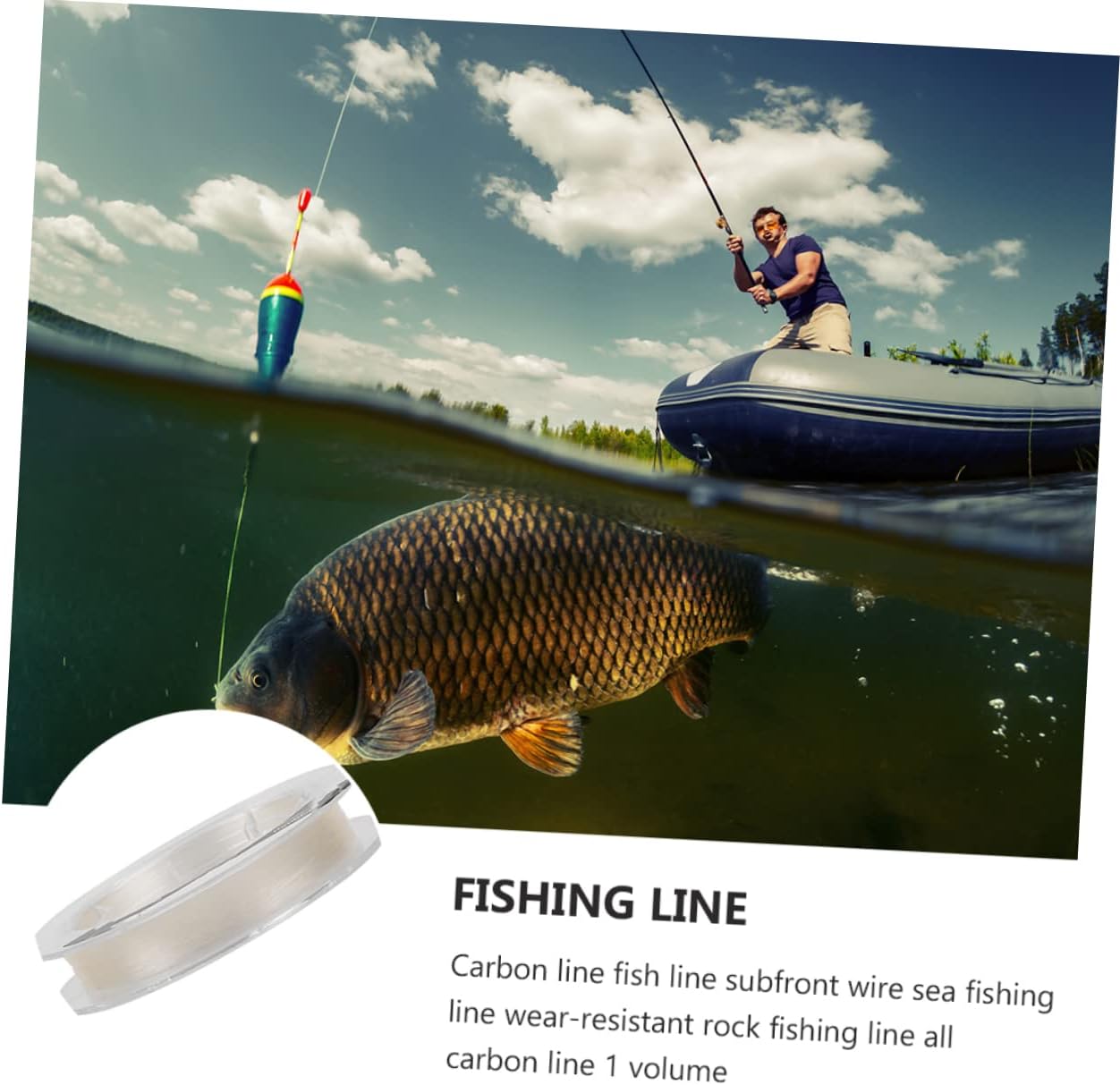 Yardwe 1roll Carbon Fiber Angling Line High-Performance Fishing Wire for and Freshwater for Anglers and Fishing Enthusiasts