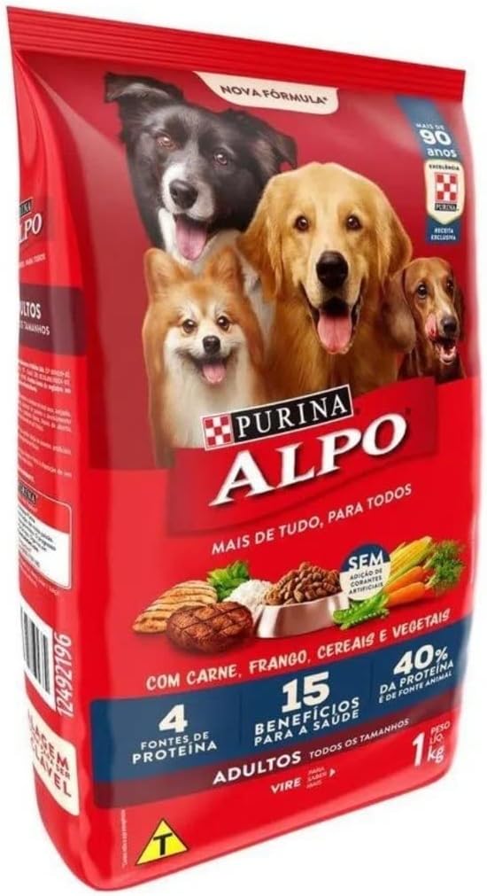 Purina Alpo Nestlé Purina Alpo Ração Seca Para Cães Receitas Caseiras Carne Grelhada Com Vegetais 1Kg