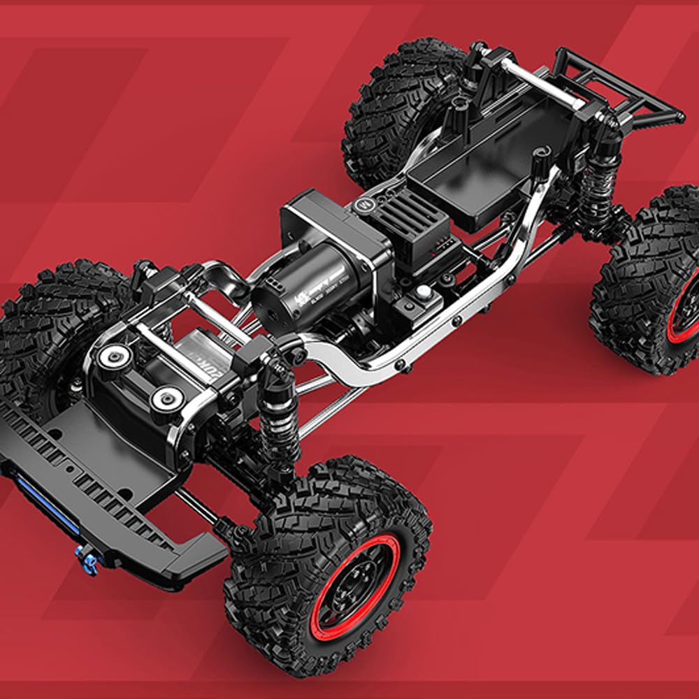X-Verse MJX H12P - Auto telecomandata per adulti, scala 1:12, 4 WD, 12 km/h, impermeabile, con motore brushless, 2,4 GHz, fuoristrada RC Truggy RC Truck Crawler, 3 batterie