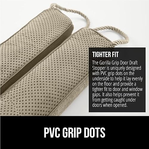 Miniatura 4 de GORILLA GRIP Tope de Corrientes de Aire para Puerta para la Parte Inferior de las Puertas, Burlete Barrera Contra el Clima Sella Ruido, Bloqueador