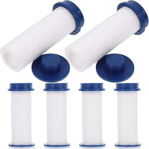 6 piezas de filtros de repuesto de cabezal de ducha de fibra de polipropileno Cartucho de filtro de rociador de alta presión para filtración de agua