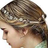 Einfach zu Verwenden:Feine handgemachte Blumen, niedliche kleine Perlen, Strass und Rebe-ähnlichen Design, Diese braut haarschmuck strass passt leicht zu jedem hochzeit haar zubehör und verleiht Ihrem Haar und Ihrem Hochzeitslook eine einzigartige Wirkung. Einfach zu tragen und eine neue sofortige Frisur zu schaffen, macht es Ihren Look edel und charmant.
