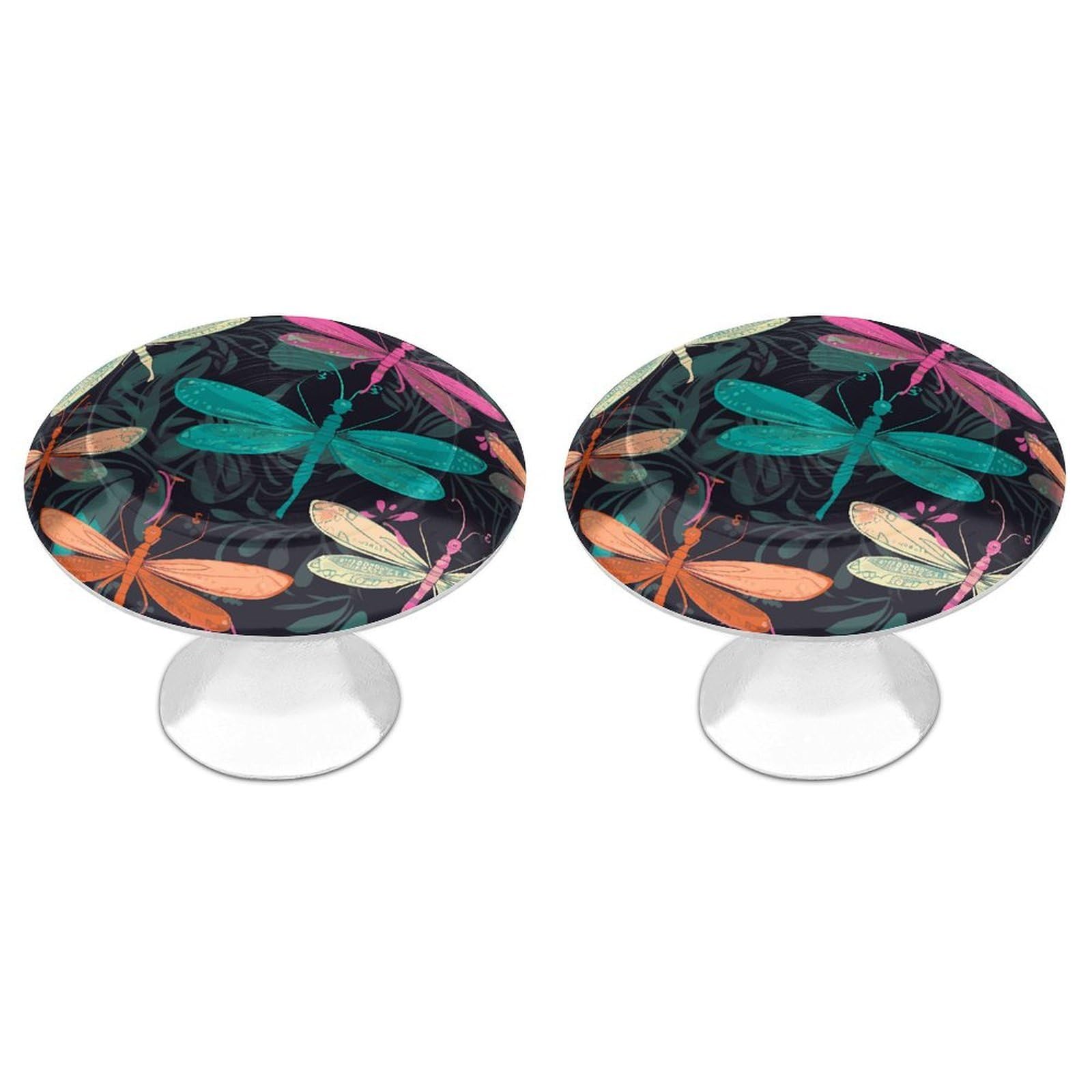 Btcowzrv Style Cute Dragonfly 2 Pack Cabinet Knobs Drawer Pulls