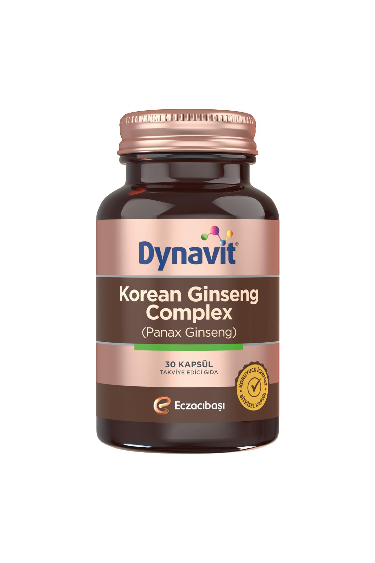 Dynavit Korean Ginseng Complex (Panax Ginseng) 30 Bitkisel Kapsül - Panax Ginseng, Ginkgo Biloba, L-Arjinin