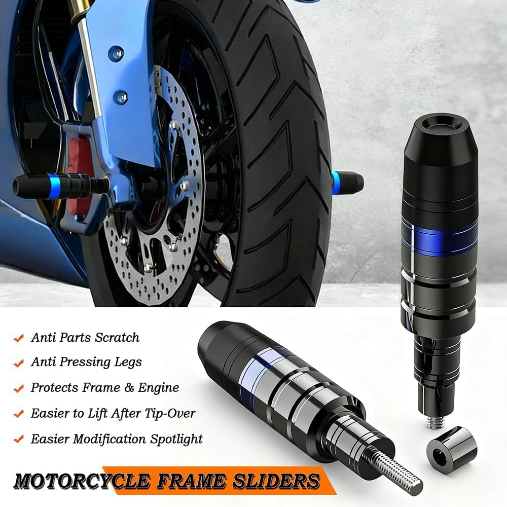 Protector Caída Cuadro Moto para Honda NT1100 NT 1100, Aleación de Aluminio Protección de Motor Barra Anticaída Motocicleta,D-Red