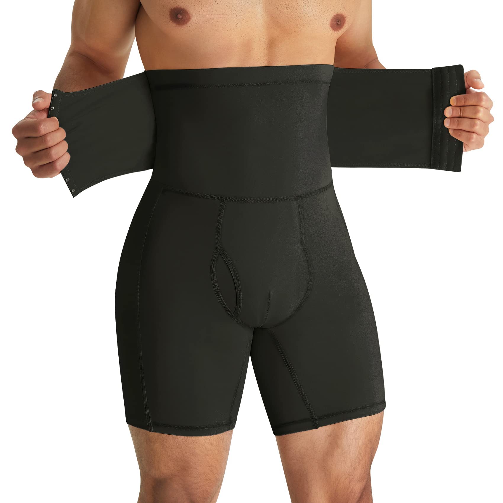 Faja Reductora Hombre Pantalones Braga Moldeadora Abdomen Calzoncillos Hombre para Boxer Cintura Alta Ajustados Ropa Interior Elástico Shapewear Lencería Pantalones con Relleno Barriga