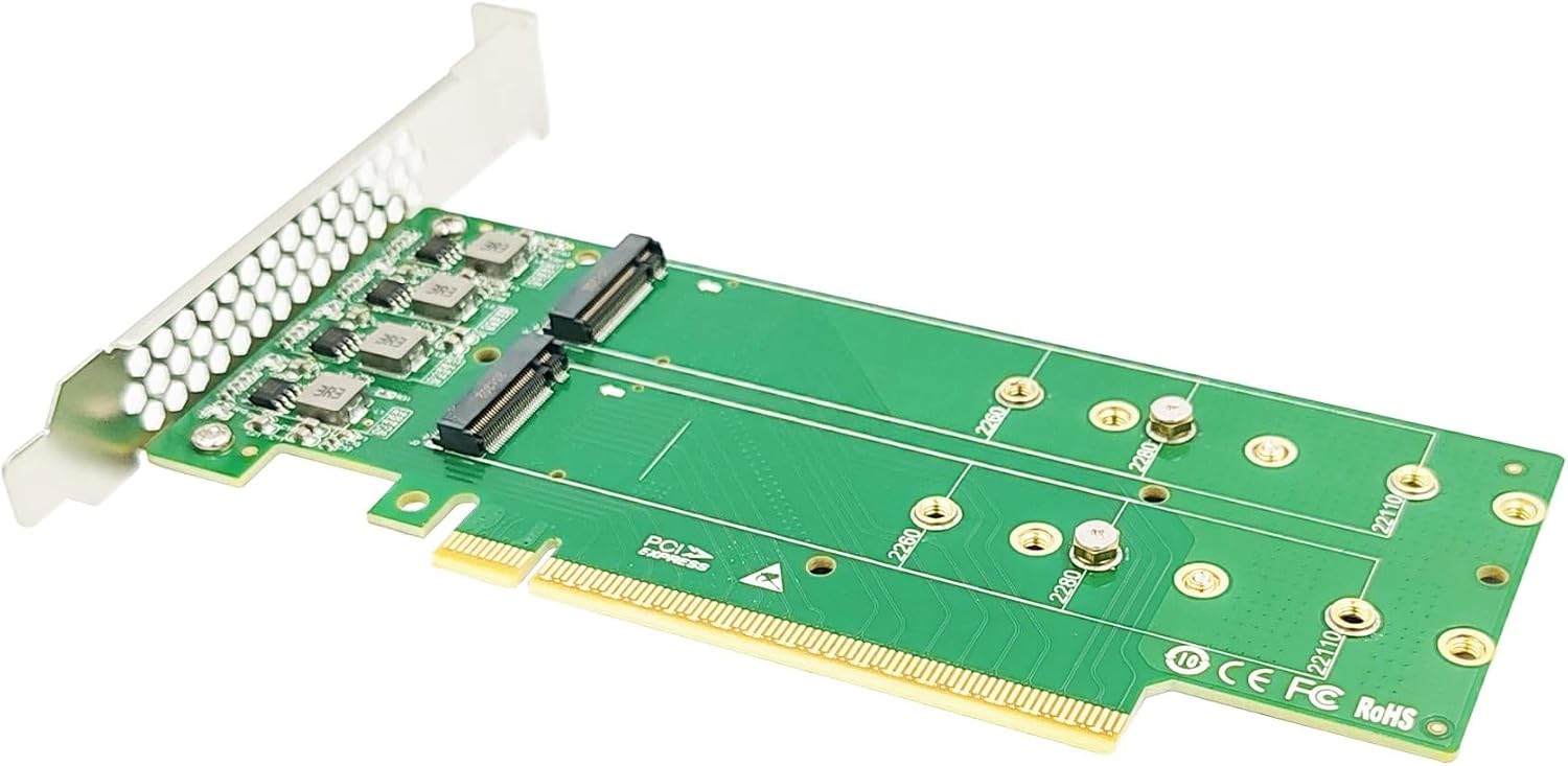 PCIe 5.0 X16 to 4 Ports M.2 NVMe G5 SSD Adapter - XIC PE5162-4IL