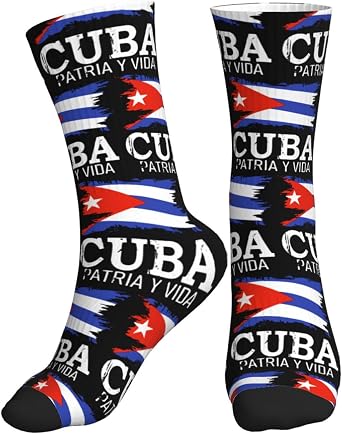 Mid-Calf Cuba Libre Cuban Flag Patria Y Vida Socks For Men Women Stylish Crew Socks