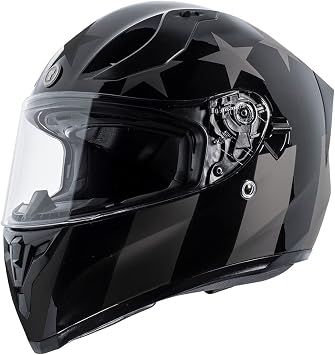 Torc T-15 Full Face Mid Night Rider Helmet (Gloss Black - Small)