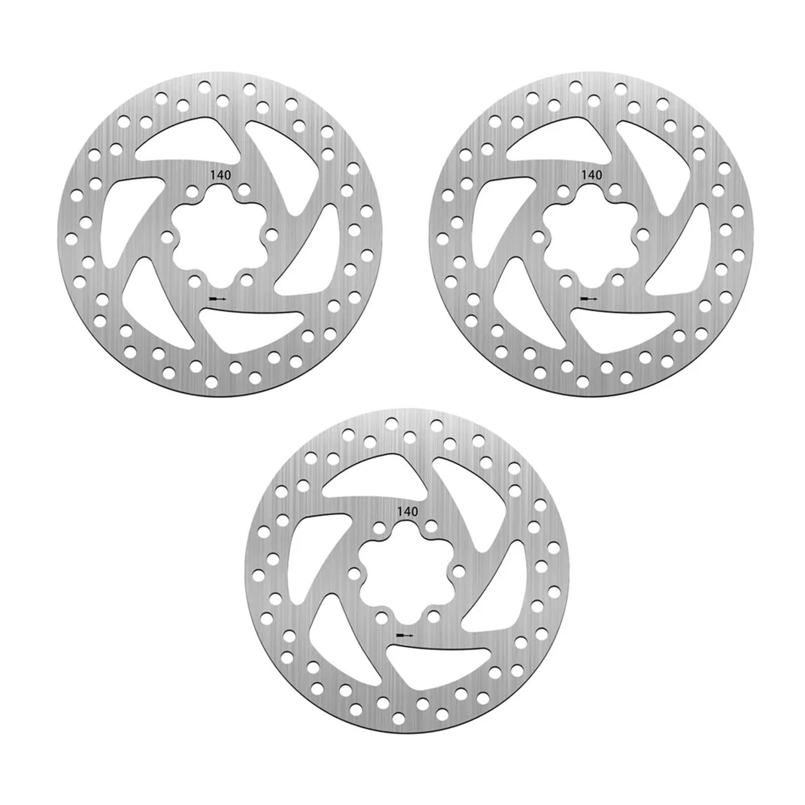 1/2/3PCS 140 Millimetri Dispositivo di Freno A Disco 6 Fori in Acciaio Inox Rotore Freno A Disco Compatibile con INOKIM Scooter Elettrico Accessorio(3pc)