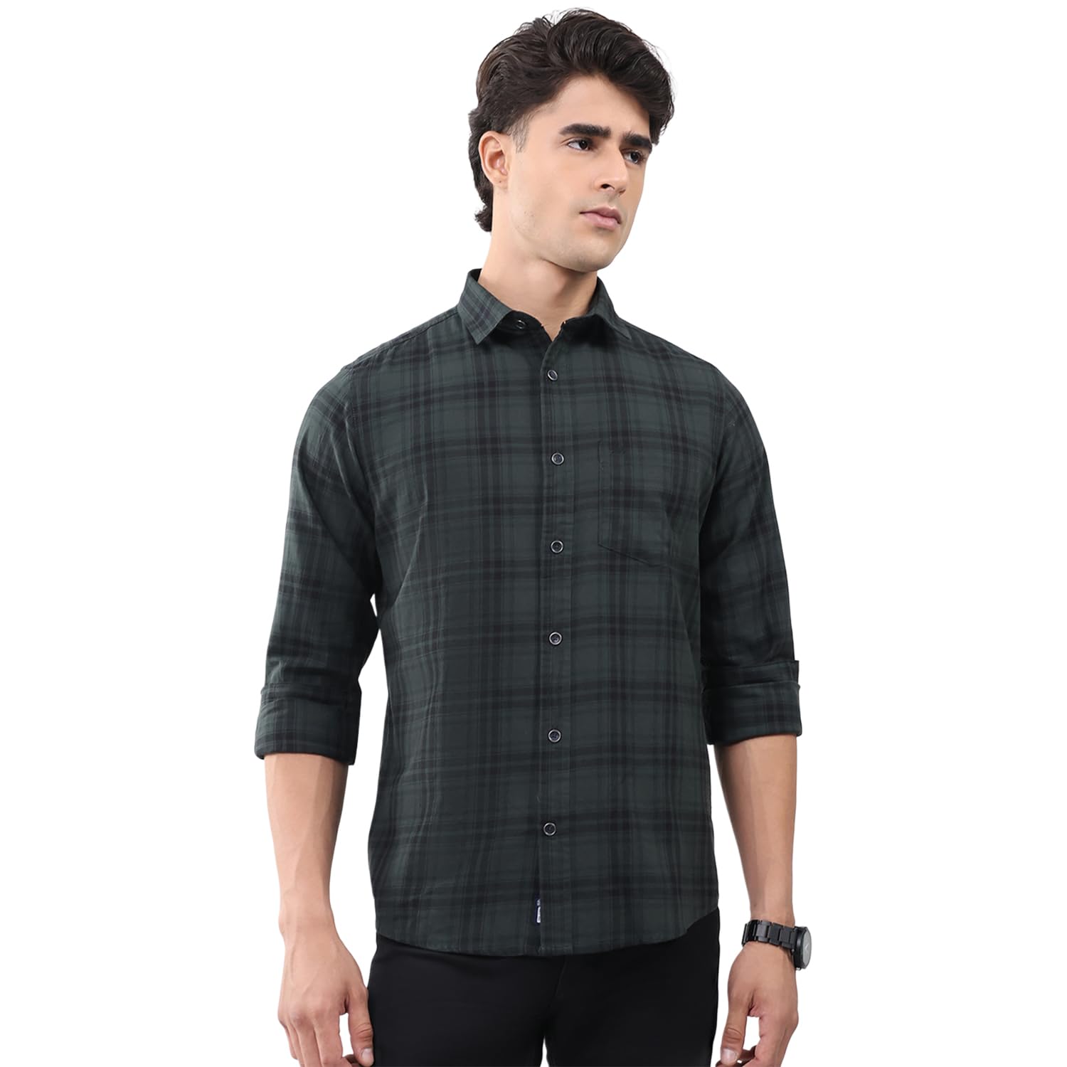 Men’s Regular Fit Checkered Collared Neck Full Sleeve Summer Shirt | Stylish Pattern | Soft Comfortable Fabric | Trendy Summer Fashion Shirt for Men (Pack of 1)-image-17