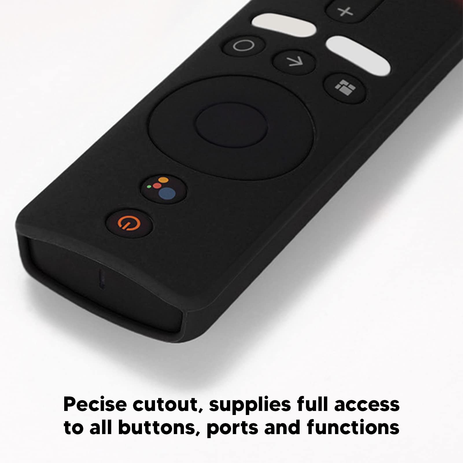 Fdit Custodia Protettiva per TV Stick, Custodia Protettiva per Telecomando in Silicone Antiscivolo con Cordino (Insieme Nero)