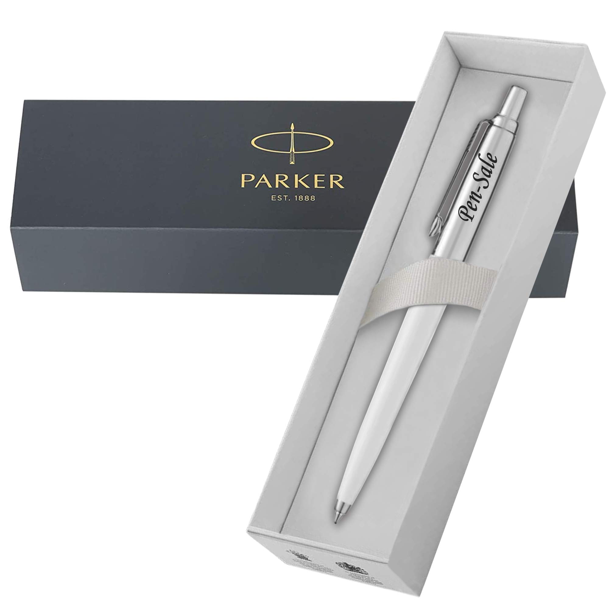 Personalised Engraved Parker Jotter Ballpoint Pen in Classy Gift Box, Custom Gift for Christmas, Birthday, Perfect for Men & Women - Enter Your Custom Text