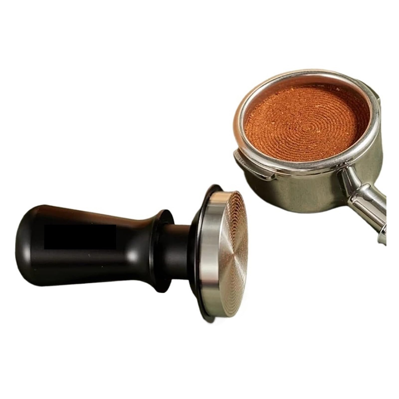 Pressino espresso di ricambio calibrato, base in acciaio inox