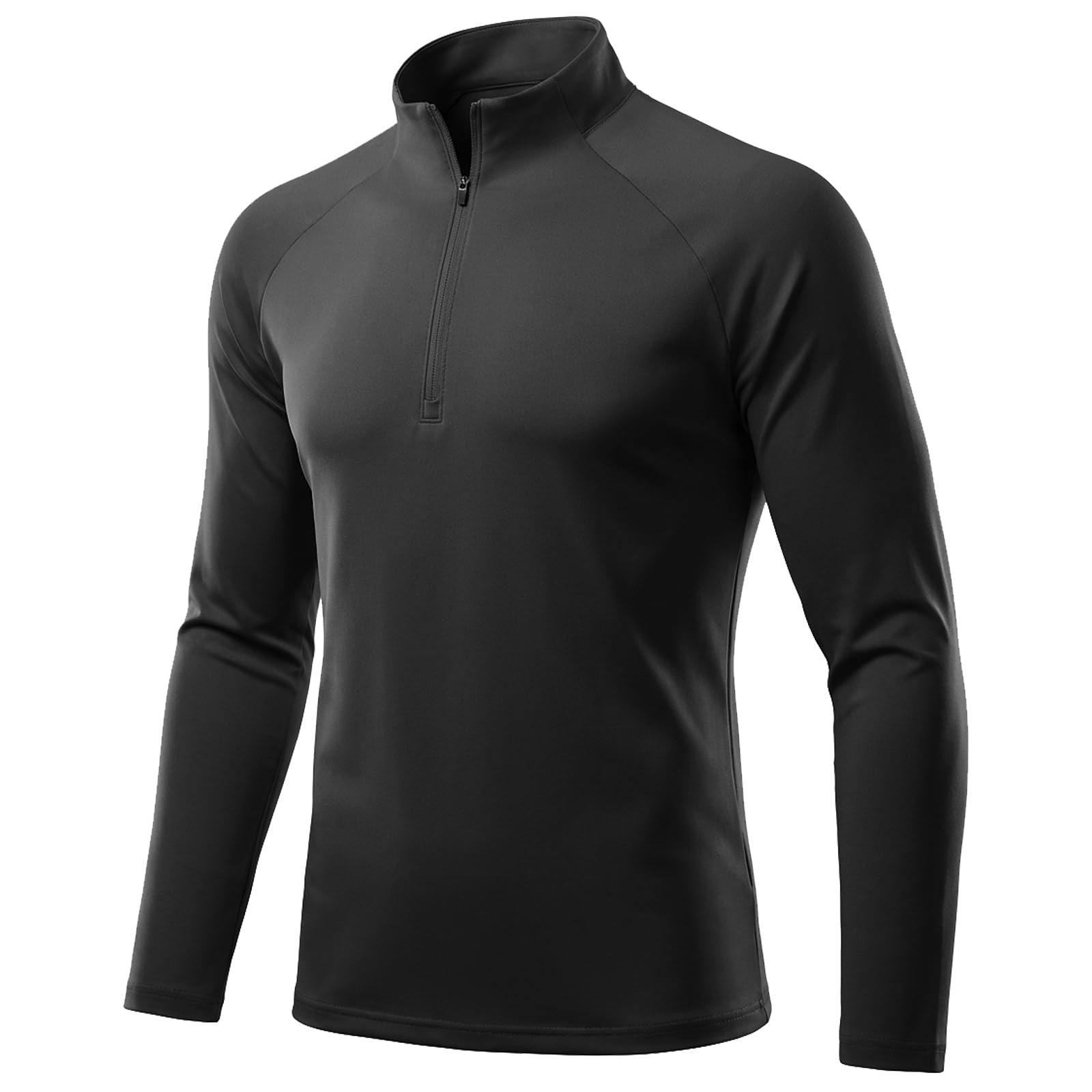 diuli 1/4 Zip Men's Long Sleeve Sweatshirt Sports T-Shirt for Running Gym Training (M-XL)-picture-28