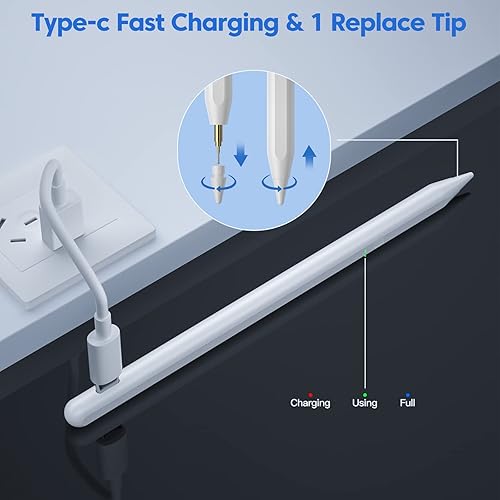 Miniatura 6 de Stylus Pen for iPad,toocki Type C Charging iPad Pencil 2nd Gen,Magnetic Pencil with Tilt Sensitive and Palm Rejection,Compatible with Apple iPad Pro