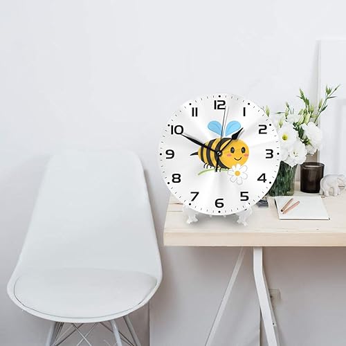 Vista 32 de Reloj de pared para niños de 10 pulgadas, silencioso, sin tictac, fácil de leer, reloj de pared para niños y niñas, decorativo para habitación