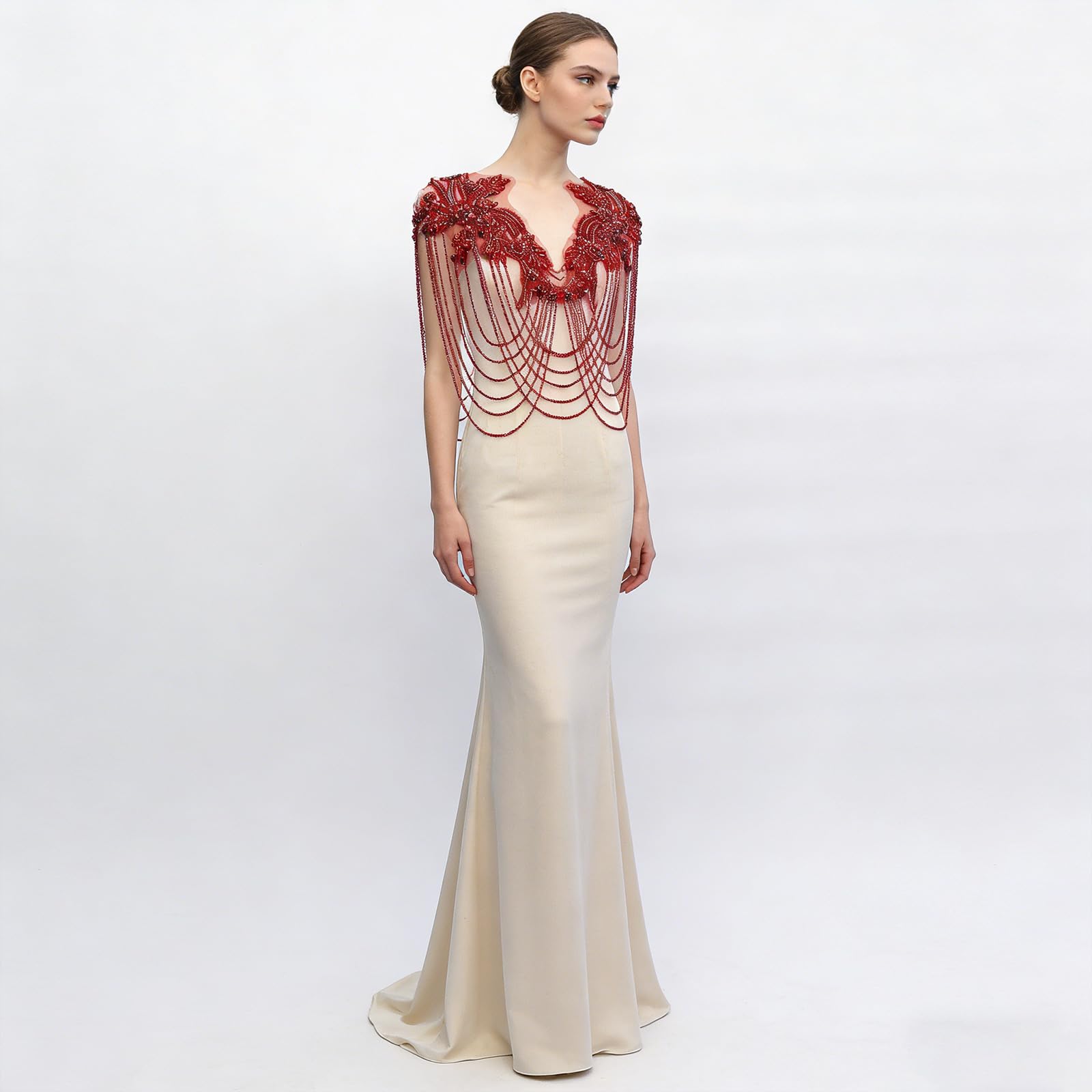 Apliques de Flecos de Diamantes de imitación, Lentejuelas Bordadas con Cuentas, Costura en Parches de Tela para Vestidos de Novia, Vestidos de Noche, Disfraces, arreglo de Borde de
