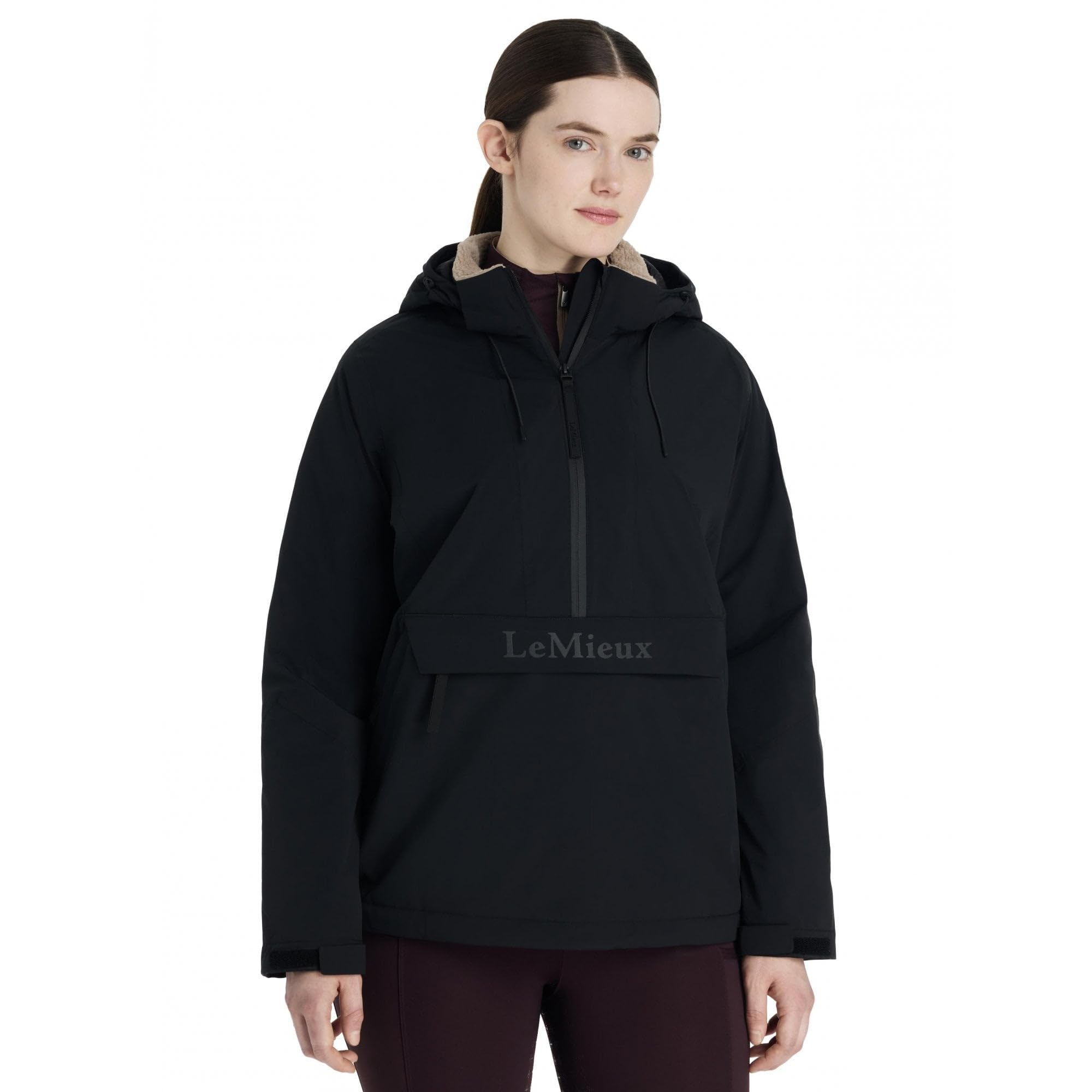 LeMieux Phoebe Womens Half Zip Waterproof Anorak - Black - UK8