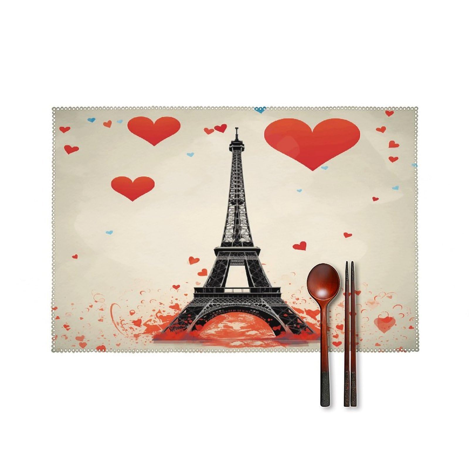 Fodpand Style Eiffel Tower Placemats Set Of 4 Place Mats Table Mats