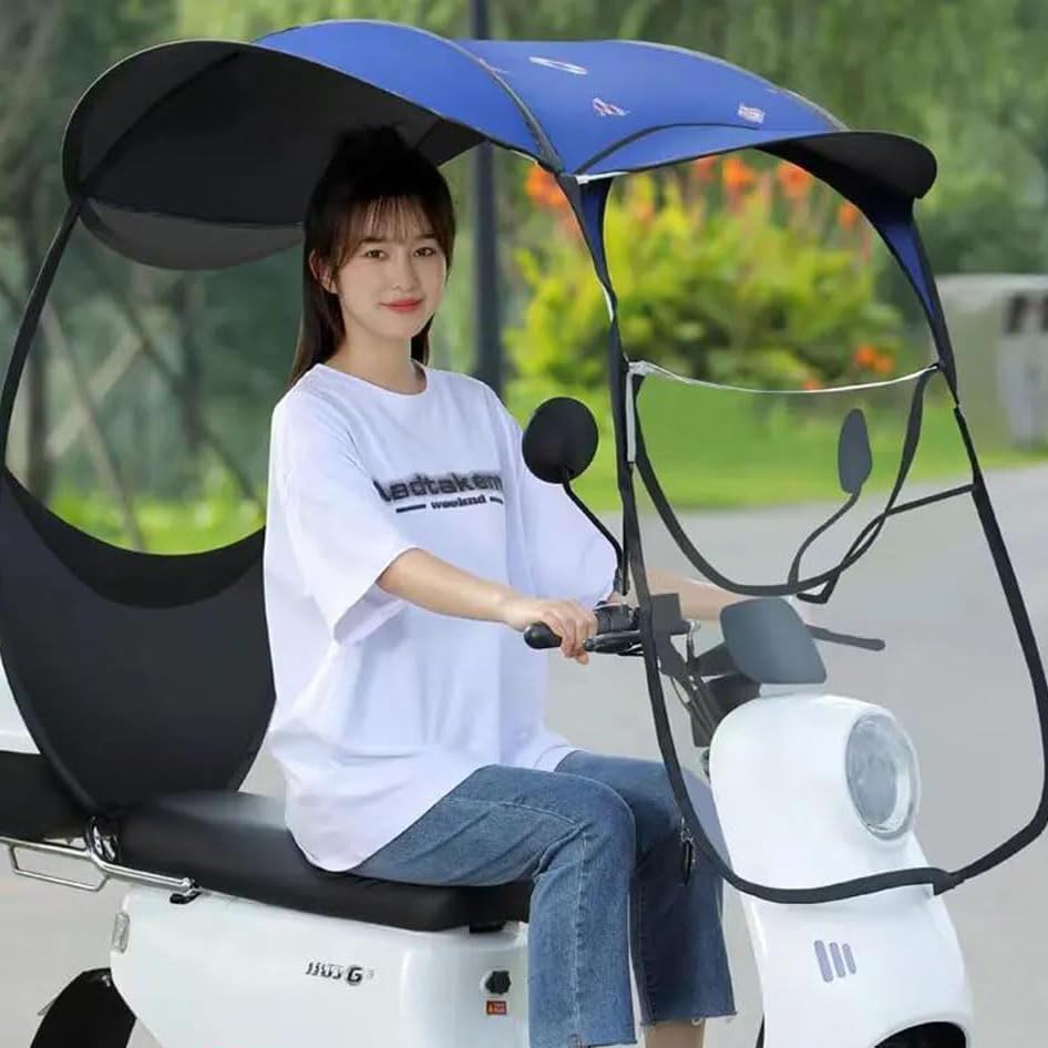 Cubierta a prueba de viento YangRy contra la lluvia y el sol en moto eléctrica