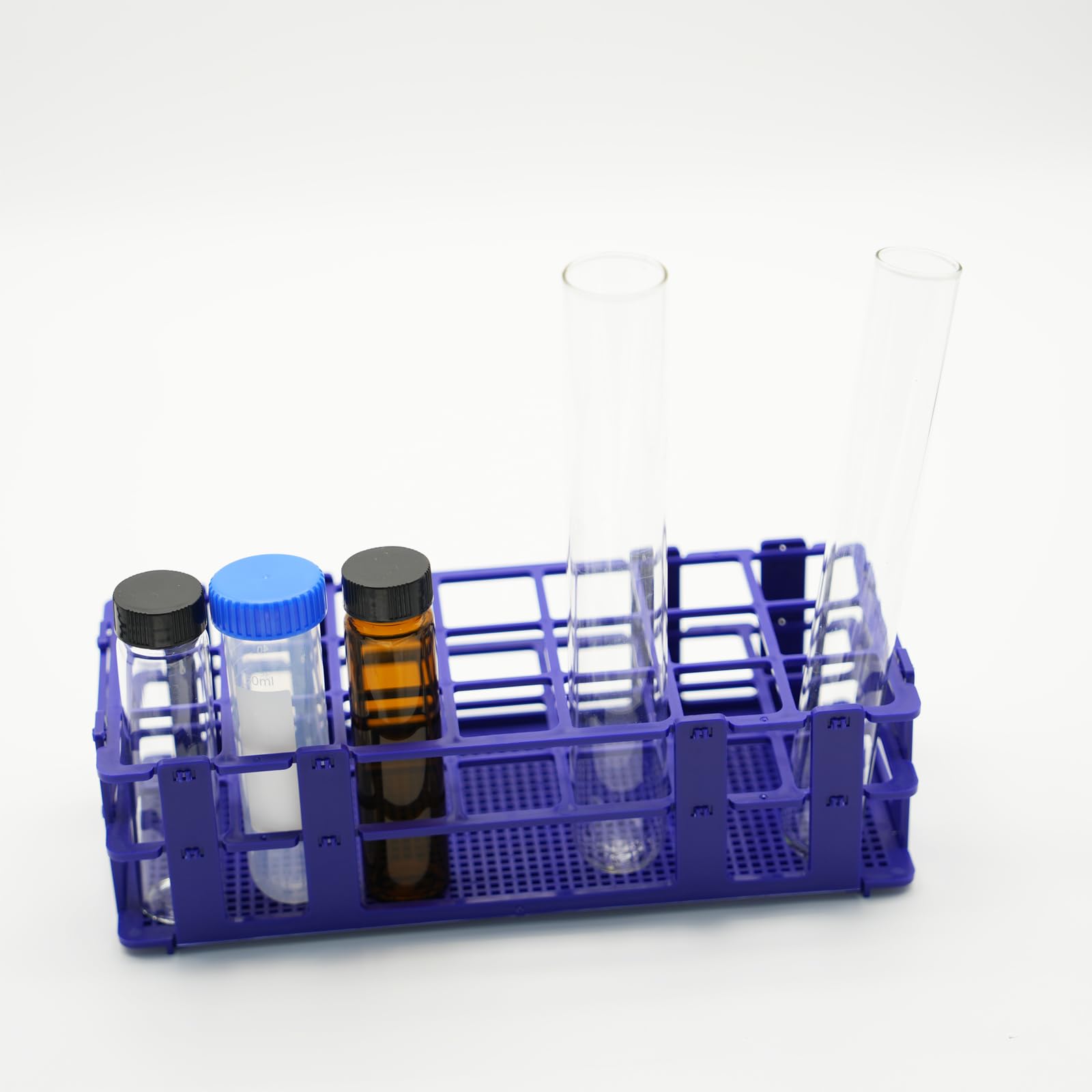 Plastic 50 Holes 13mm Centrifugal Test Tube Holder Test Tubing Rack Holder Labor