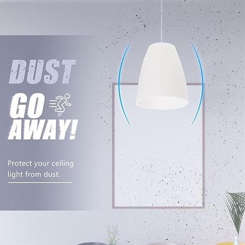 Miniatura 9 de 2 unids pantalla de herradura inclinada lámpara de cabeza plana pantalla pantalla plástico blanco pantallas reemplazo lámpara de pie cubiertas de