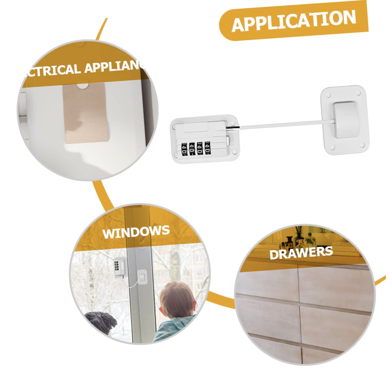 6sets Childproof Refrigerator Lock for Fridge Freezer Doors Easy Installation Adhesive for Cabinets Ovens Coded Design for Quick Access