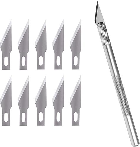 WA Portman - Juego de cuchillos de hobby  1 juego de cuchillos de precisión de alta calidad con 10 cuchillas de acero de primera calidad  Juego de
