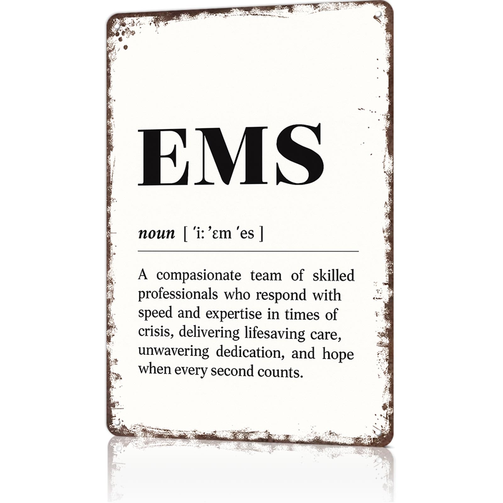 KWQDOZF Funny 8x12inch EMS Aluminum Sign Wall Art