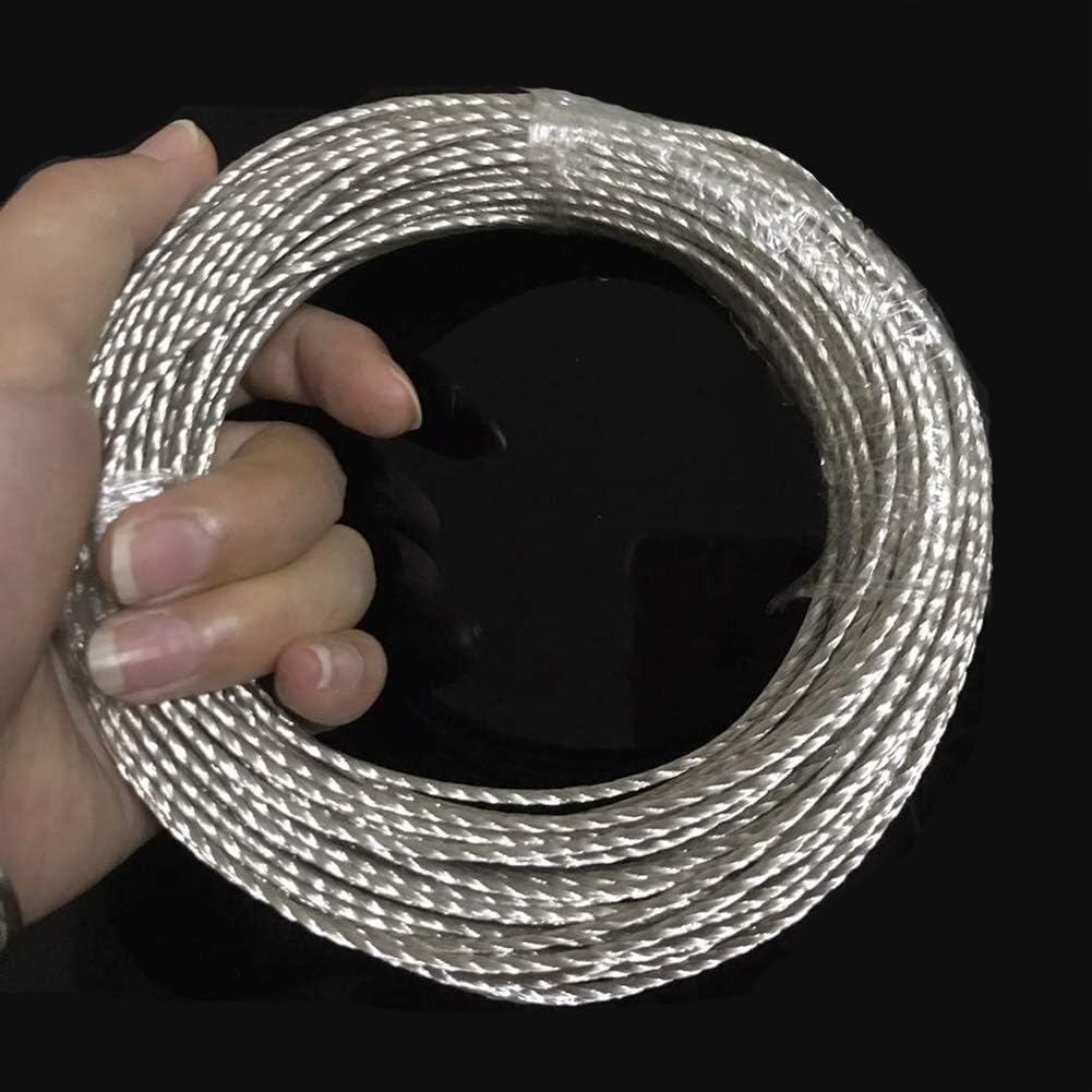Geflochtenes Erdungsband, Geflochtener Erdungsdraht aus Kupfer, Gold/Silber, 10–13,5 mm Durchmesser, 1 m(Silver,50#10mm)