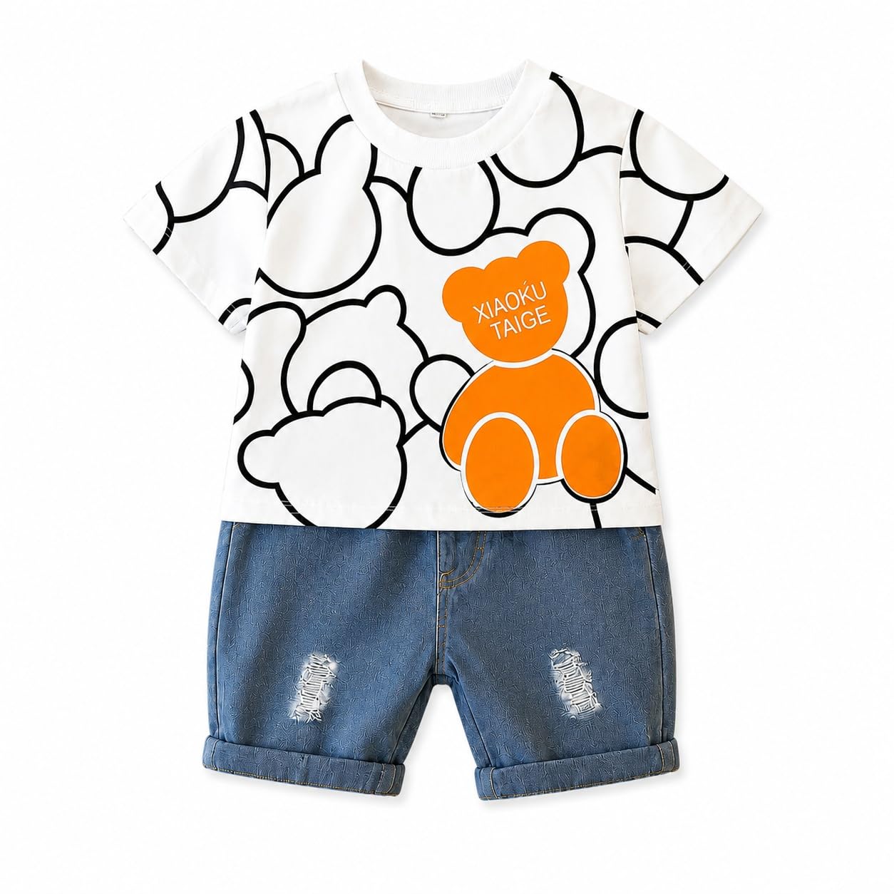 googo gaaga T-shirt and Short Set for Baby Boys & Baby Girls, Pure Cotton Printed Half Sleeves Clothing Set for Kids Set of 1-picture-14