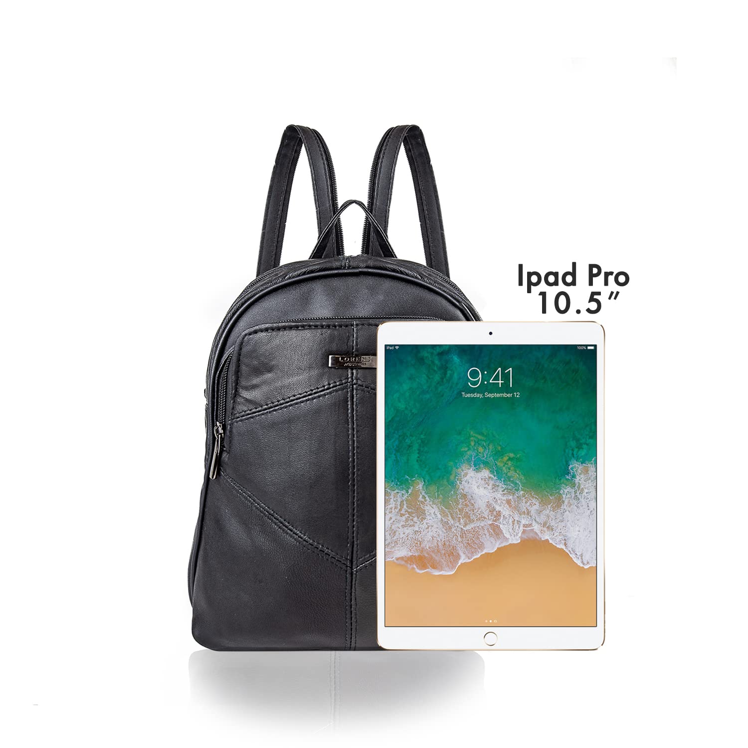 Woodland Leathers Mochilas de moda para mujer, pequeñas mochilas negras para mujer con cremallera antirrobo y asa de bolsa de mano, mochila bandolera 2 en 1