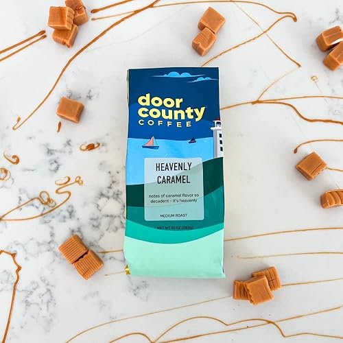 Miniatura 4 de Door County Coffee Heavenly Caramel Decaf Flavored Coffee - 10oz Bag - Ground Medium Roast - 100% Arabica