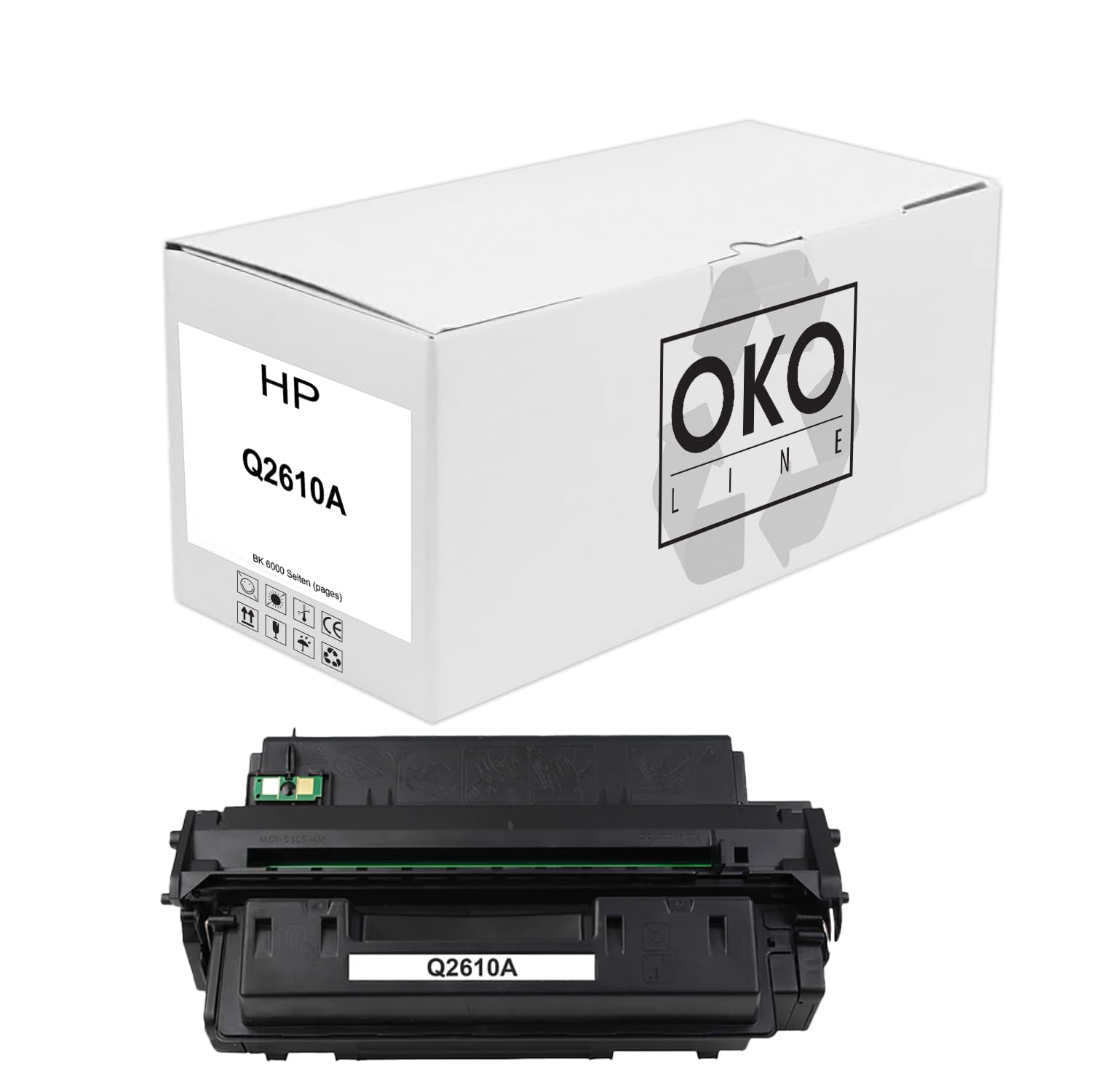 OKOLine Q2610A Lot de 2 toners noirs 10 A compatibles avec HP LaserJet 2300