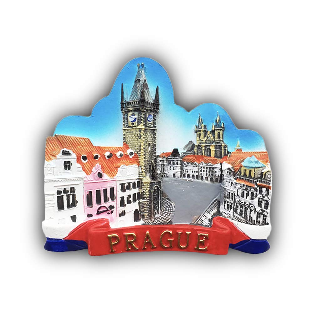 3D Prague Czech Refrigerator Magnet - Resin Travel Souvenir For Fridge Collection