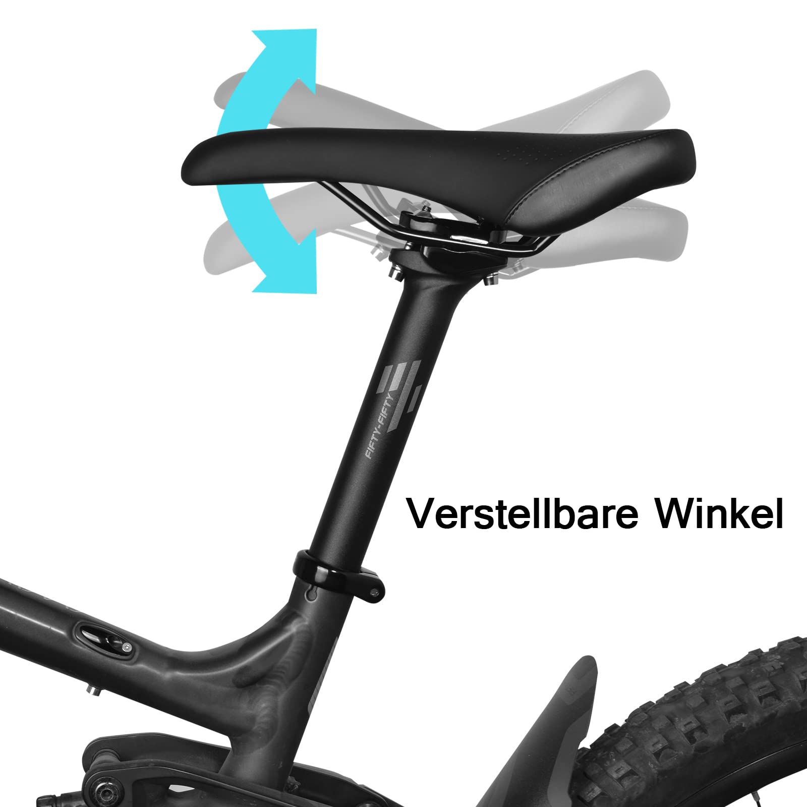 FIFTY-FIFTY Sztyca podsiodłowa do roweru górskiego, 27,2/30,9/31,6 mm, stop aluminium, długość 350 mm, do MTB, roweru wyścigowego