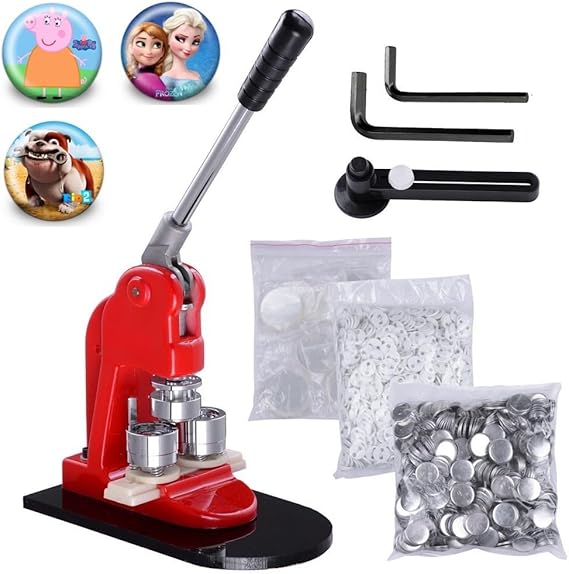 Mophorn Button Maker 44mm 1.75inch Button Maker Machine Badge Punch Press Pin Button