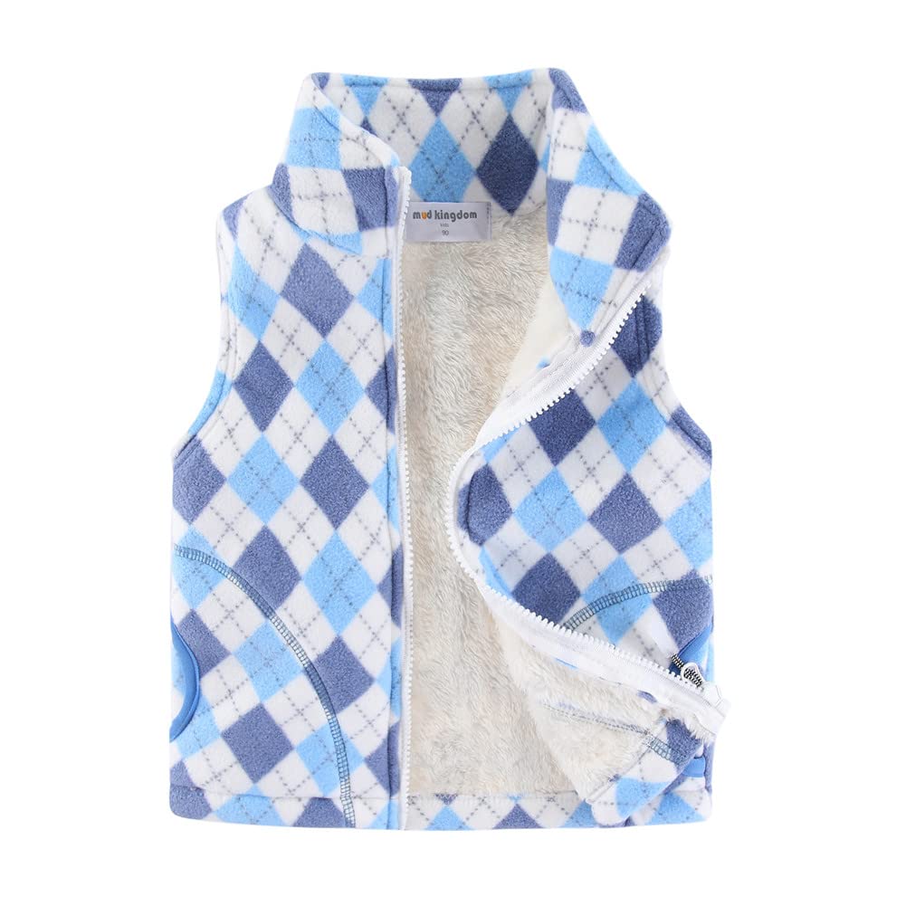 Mud Kingdom Boys Girls Polar Fleece Vest Winter Thick Warm Outerwear Funny Cartoon