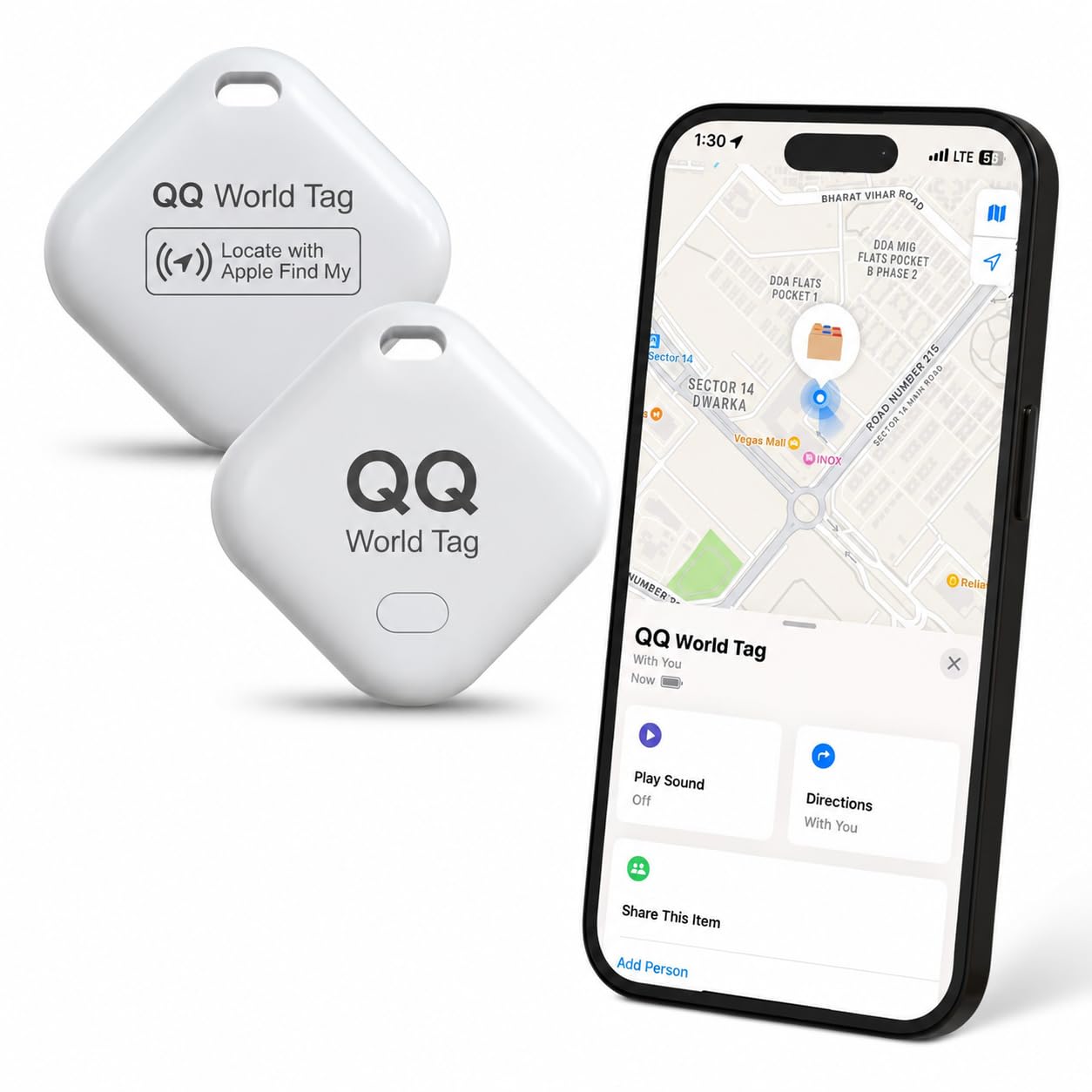 Worldtag Item Finder with Upto 1 Year Battery Life, Bluetooth Tracker,MFi Certified, Item Locater for Keys, Wallets, Luggage, Gadgets etc,Only iOS Compatible with Apple Find My App-image-40