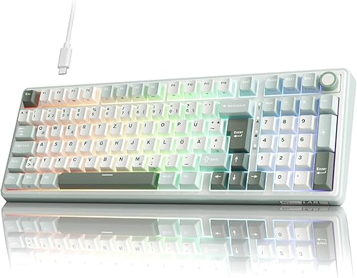 RK ROYAL KLUDGE R98 Pro Gaming Tastatur Kabel, 96% Gasket Mechanisc…