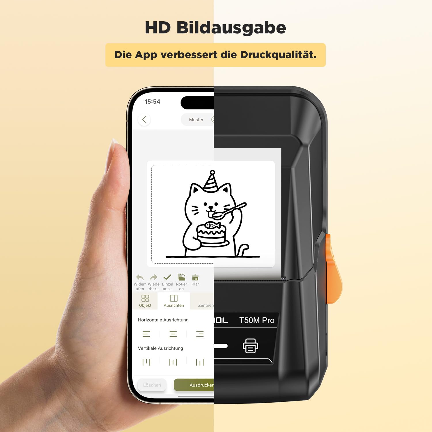 SUPVAN T50M Pro Etikettendrucker Bluetooth mit wasserfeste breite Etiketten, Handys- und PC-kompatibel, für Einzelhandel, Büro, Organisation, Schule und Zuhause