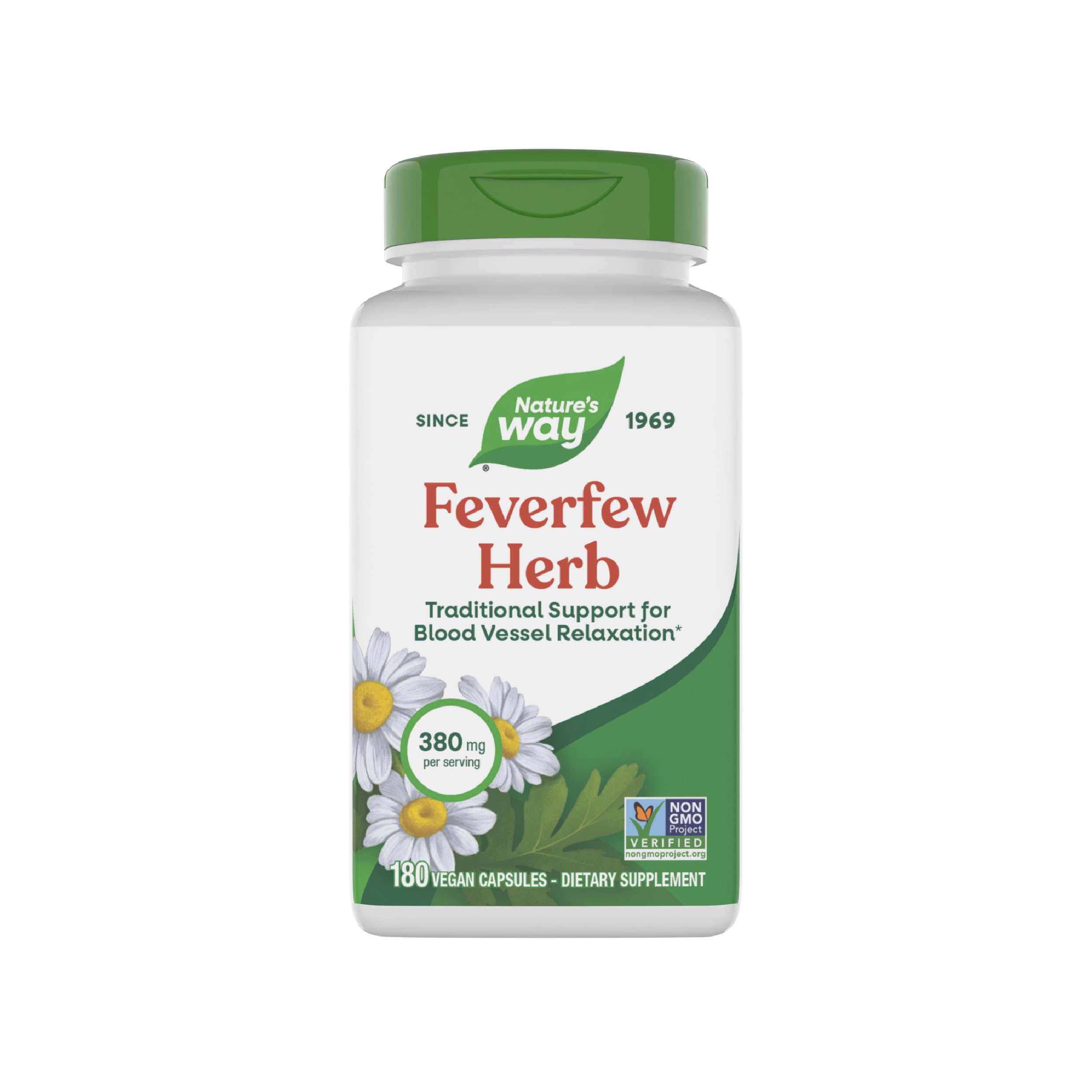 Nature's Way, Feverfew Herb, 380 mg, 180 Veggie Caps